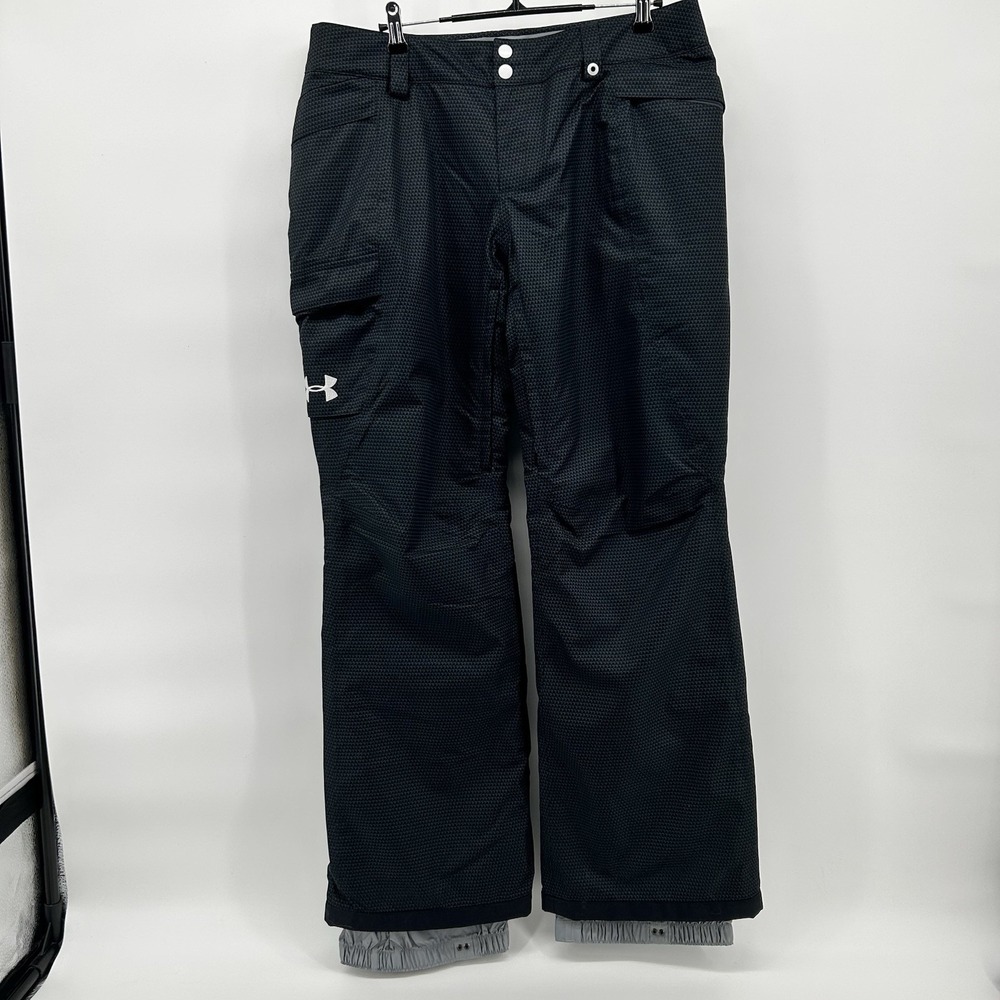 Under Armour Storm3 PrimaLoft Ski Pants Mens M Black Geometric Snowboard Alpine